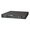 Switch Gigabit PoE+ PLANET™ de 8 Puertos (+2 SFP) - 120W//PLANET™ 8-Port 10/100TX 802.3at PoE + 2-Port Gigabit TP/SFP Combo Desktop Switch with PoE LCD Monitor - 120W