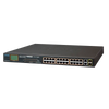 Switch PoE+ PLANET™ de 24 Puertos (+2 TP y +2 SFP) - 300W//PLANET™ 24-Port 10/100TX 802.3at PoE + 2-Port Gigabit TP + 2-Port SFP Ethernet Switch with LCD PoE Monitor - 300W