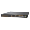 Switch Gigabit Gestionable PoE+ PLANET™ de 24 Puertos (+2 SFP) Capa 2 - 300W//PLANET™ 24-Ports (+2 SFP) PoE+ Gigabit Manageable L2 Switch - 300W