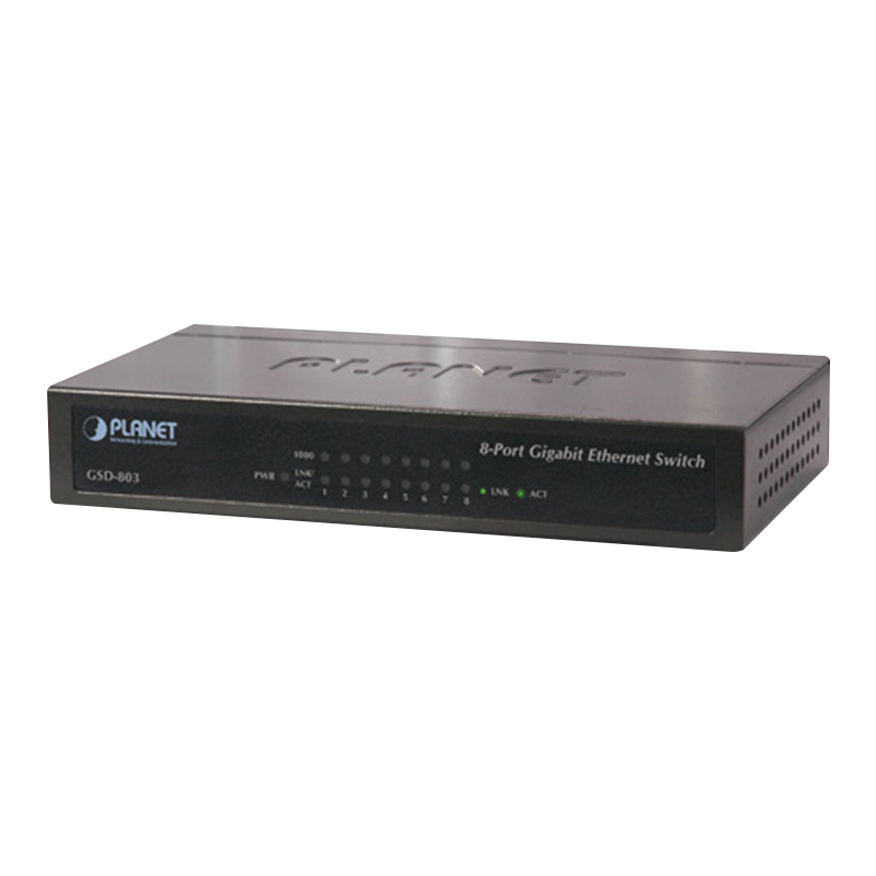 Switch PLANET™ 10/100/1000Mbps (8 Puertos)//PLANET™ 10/100/1000Mbps Switch (8 Ports)