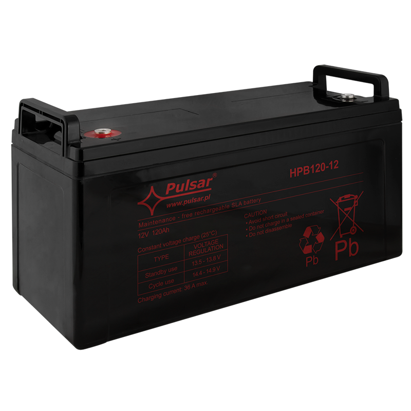 Batería PULSAR® Serie HPB 12VDC 120 Ah (Duración 5-8 Años)//PULSAR® HPB Serie 12 VDC/120Ah Battery (5-8 Years Lifespan)