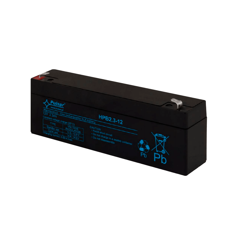 Batería PULSAR® Serie HPB 12VDC 2.3 Ah (Duración 5-8 Años)//PULSAR® HPB Serie 12 VDC/2.3Ah Battery (5-8 Years Lifespan)