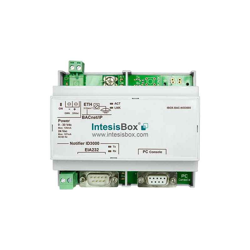 Convertidor de Protocolo de Central NOTIFIER® a BACnet//Protocol Converter for NOTIFIER® Panel to Modbus BACnet