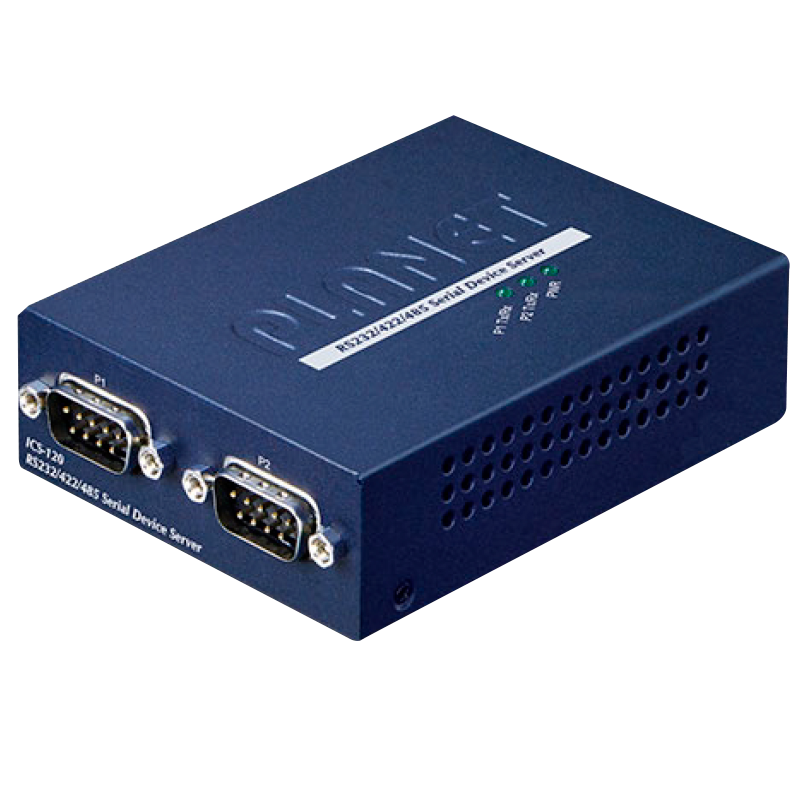 Servidor de Dispositivo Serie PLANET ™ de 2 puertos RS232 / RS422 / RS485 - 100 m//PLANET™ 2-Port RS232/RS422/RS485 Serial Device Server - 100m