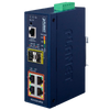 Switch Ethernet Industrial Gestionable PLANET™ de 4 Puertos 802.3at PoE+ (+2 SFP) - Capa 2+ - Carril DIN (144W) //PLANET™ Industrial 4-Port 10/100/1000T 802.3at PoE + 2-Port 100/1000X SFP Managed Ethernet Switch (Din Rail) - L2+ (144W)