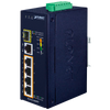 Switch Gigabit Ethernet Industrial PLANET™ de 4 Puertos PoE+ & + 1 Puerto RJ45 + 1 SFP (120W)//PLANET™ Industrial 4-Port PoE+ & + 1-Port + 1-Port SFP Gigabit Ethernet Switch