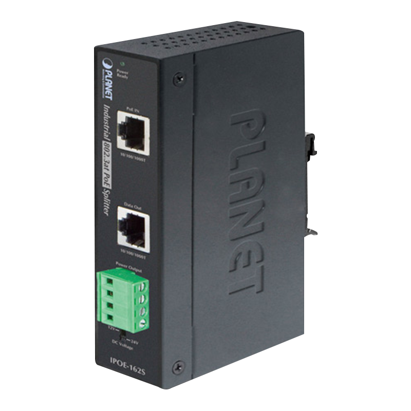 Inyector Gigabit PoE+ Industrial PLANET™ (30W) - Carril DIN//PLANET™ Industrial IEEE 802.3at Gigabit Power over Ethernet Plus Injector (Mid-span) (30W) - DIN Rail