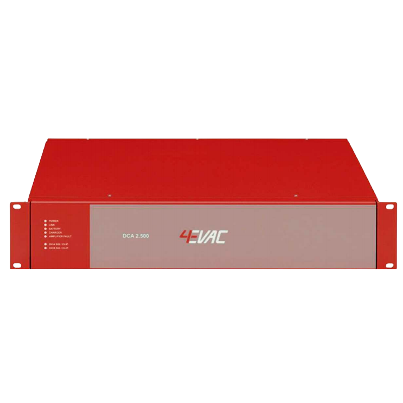 Amplificador 4EVAC™ DCA 2.500 Clase D 2x500W con EN-54//4EVAC™ DCA 2,500 Class D 2x500W Amplifier with EN-54