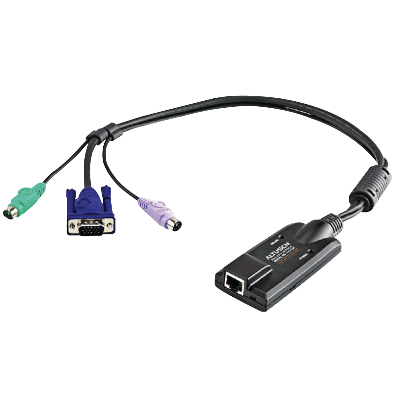 Adaptador KVM VGA PS/2 con Compatibilidad de Vídeo Compuesto ATEN™ KA7120//ATEN™ KA7120 PS/2 VGA KVM Adapter with Composite Video Support