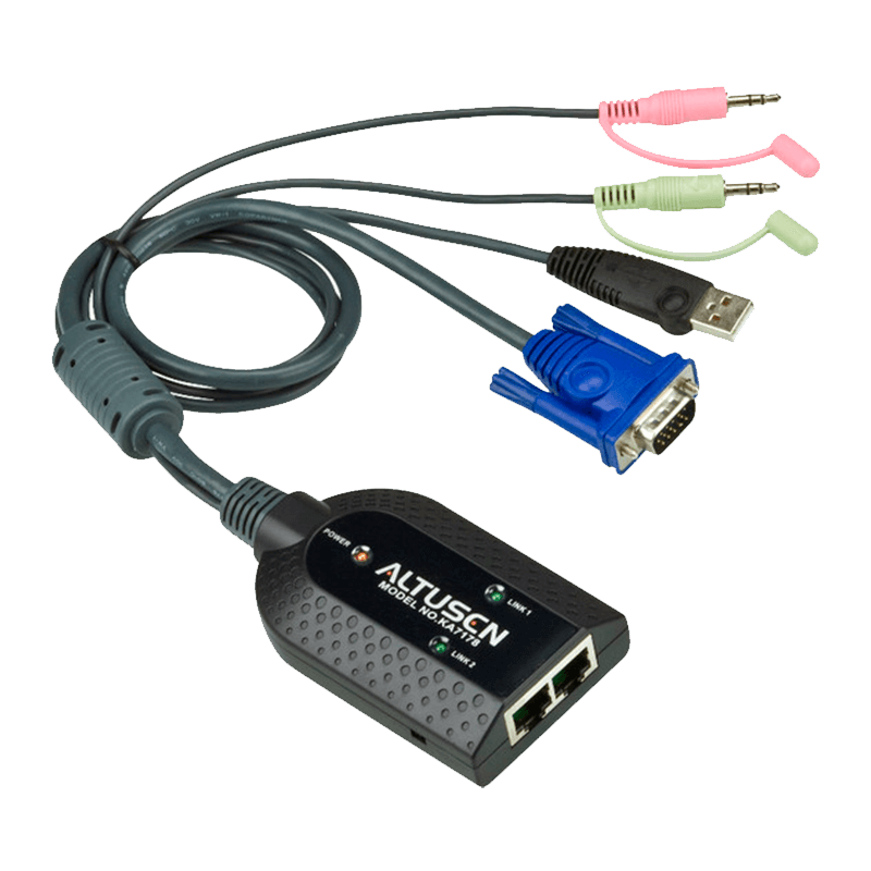 Adaptador KVM Multimedia Virtual VGA/Audio USB con Salida Dual ATEN™ KA7178//ATEN™ KA7178 USB VGA/Audio Virtual Media KVM Adapter with Dual Output