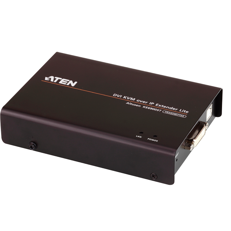 Transmisor KVM ATEN™ KE6900ST-AX-G por IP DVI-I Single Display USB formato compacto //ATEN™ KE6900ST-AX-G USB DVI-D Single Display Slim KVM Over IP Transmitter