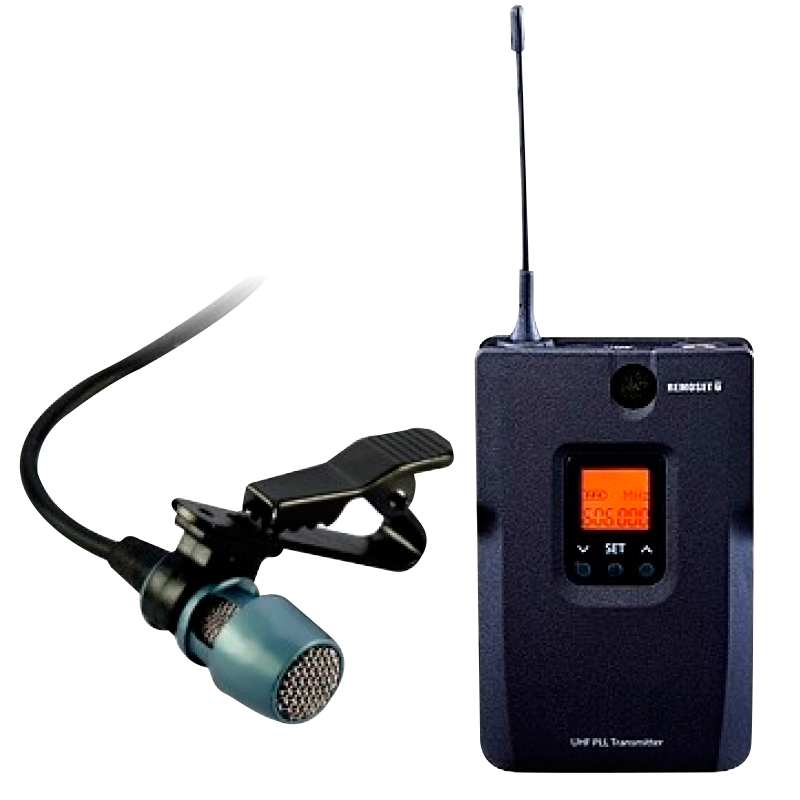 Micrófono de Solapa OPTIMUS™ MI-MSU16 Inalámbrico UHF//OPTIMUS™ MI-MSU16 Wireless UHF Lavalier Microphone