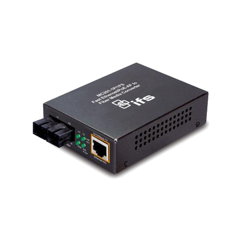 Conversor UTC™ IFS® de FastEthernet PoE a Fibra (1 x SC, MonoModo) - 15Km//UTC™ IFS® 1-Port PoE (1 x SC, Single Mode) FastEthernet Non-Manageable Media Converter - 15Km