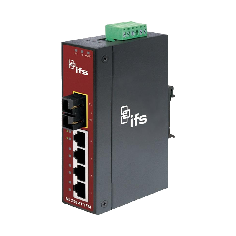 Conversor Ethernet-FO UTC™ IFS® MC250-4T/1FM//UTC™ IFS® MC250-4T/1FM Ethernet-FO Converter
