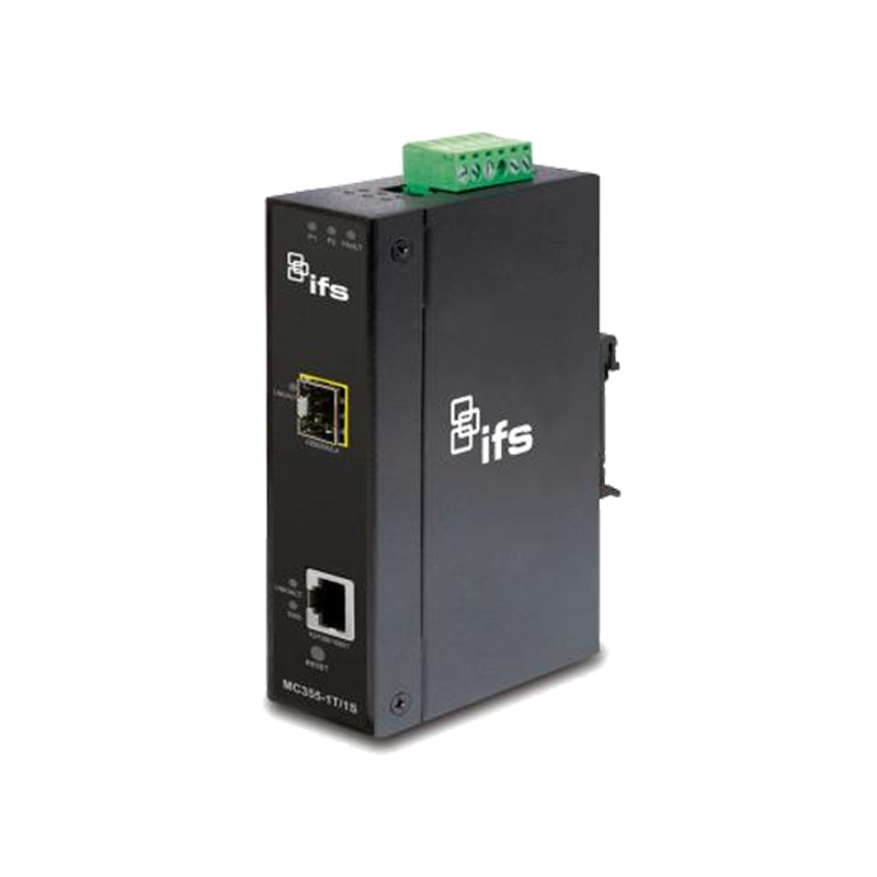 Conversor Industrial UTC™ IFS® de Gigabit Ethernet a Fibra FastEthernet (1 x SFP) Gestionable - Carril DIN//UTC™ IFS® 1-Port (+1 SFP) Industrial Manageable Gigabit Ethernet Media Converter - DIN Rail