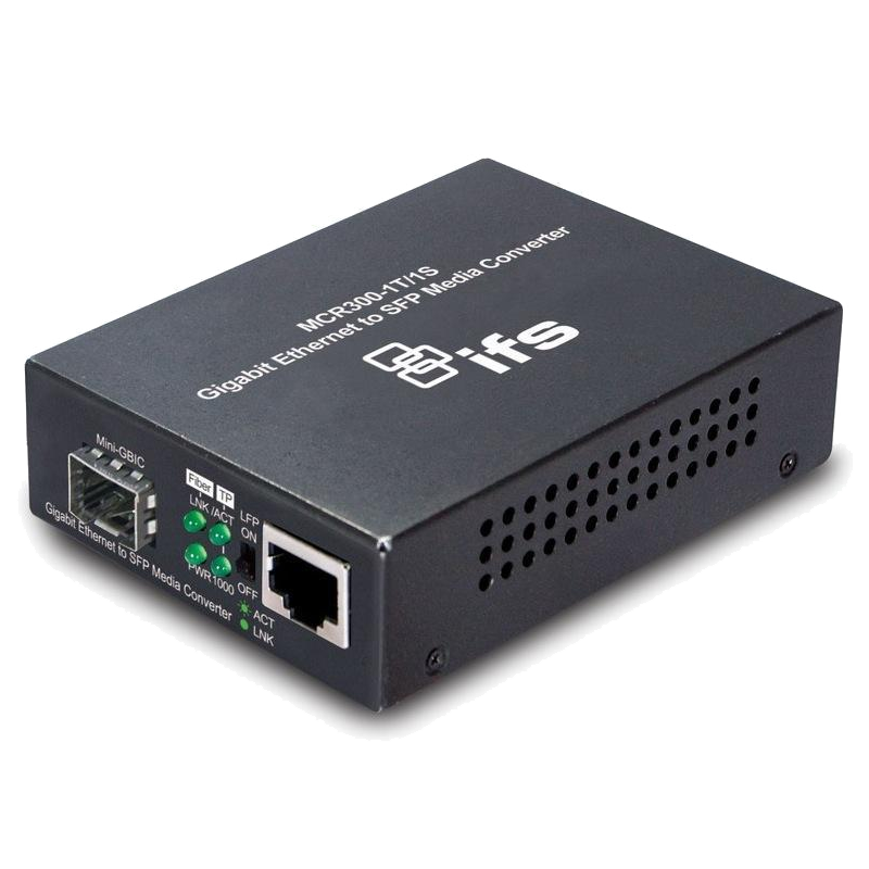 Conversor UTC™ IFS® de Gigabit Ethernet a Fibra FastEthernet (1 x SFP)//UTC™ IFS® 1-Port (+1 SFP) Non-Manageable Gigabit Ethernet Media Converter