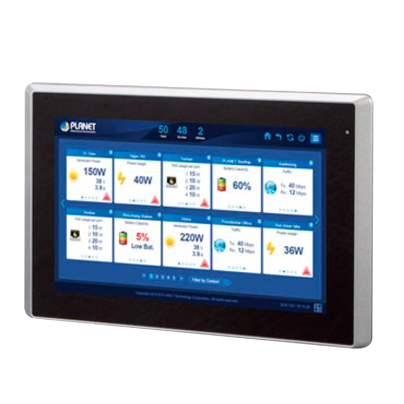 Controlador de Gestión de Energía Renovable PLANET™ con Pantalla Táctil LCD (10”)//PLANET™ Renewable Energy Management Controller with LCD Touch Screen (10”)