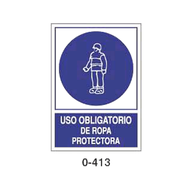 Placa de Obligación Tipo 1 (Placa - Clase B)//Mandatory Signboard Type 1 (Plastic Sheet - Class B)