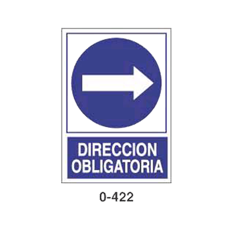 Placa de Obligación Tipo 1 (Lámina - Clase A)//Mandatory Signboard Type 1 (Plastic Sheet - Class A)