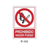 Placa de Prohibición y PCI Tipo 1 (Placa - Clase B)//Prohibition and Fire Signboard Type 1 (Plastic Sheet - Class B)