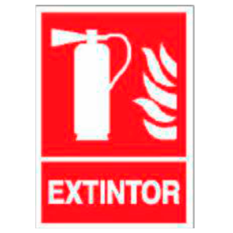 Placa de Extintor (PCI) Tipo 1 (Placa - Clase B)//Prohibition and Fire Signboard Type 1 (Plastic Sheet - Class B)