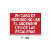 Placa de Prohibición y PCI Tipo 3 (Lámina - Clase A)//Prohibition and Fire Signboard Type 3 (Plastic Sheet - Class A)