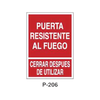 Placa de Prohibición y PCI Tipo 3 (Placa - Clase B)//Prohibition and Fire Signboard Type 3 (Plastic Sheet - Class B)