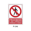 Placa de Prohibición y PCI Tipo 4 (Lámina - Clase A)//Prohibition and Fire Signboard Type 4 (Plastic Sheet - Class A)