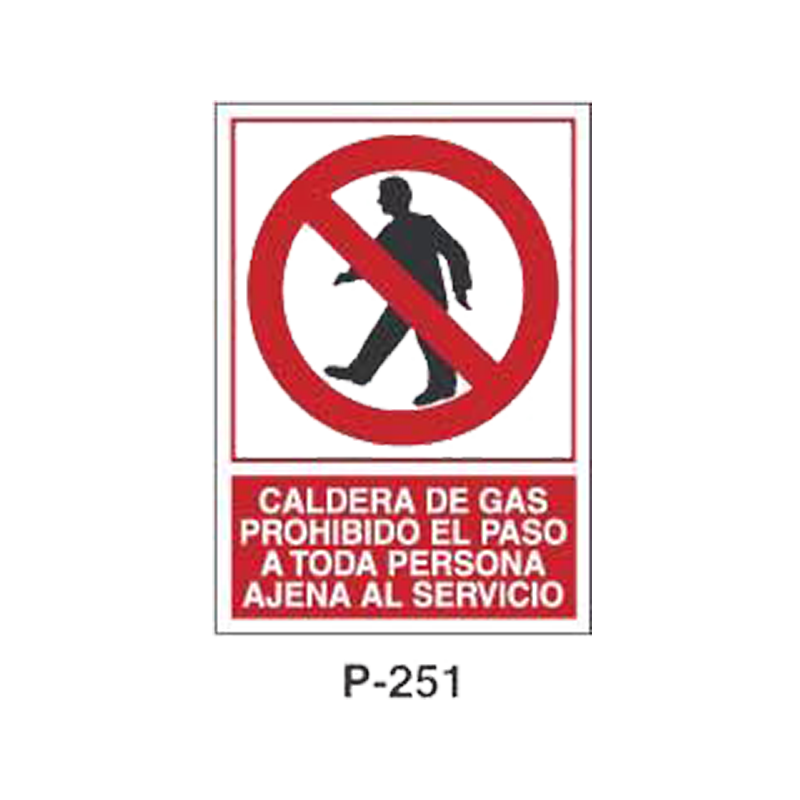 Placa de Prohibición y PCI Tipo 5 (Placa - Clase B)//Prohibition and Fire Signboard Type 5 (Plastic Sheet - Class B)