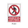 Placa de Prohibición y PCI Tipo 5 (Placa - Clase B)//Prohibition and Fire Signboard Type 5 (Plastic Sheet - Class B)