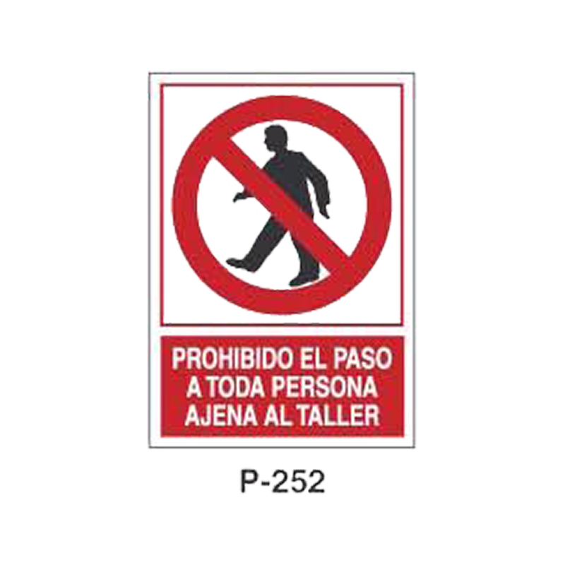 Placa de Prohibición y PCI Tipo 5 (Placa - Clase B)//Prohibition and Fire Signboard Type 5 (Plastic Sheet - Class B)