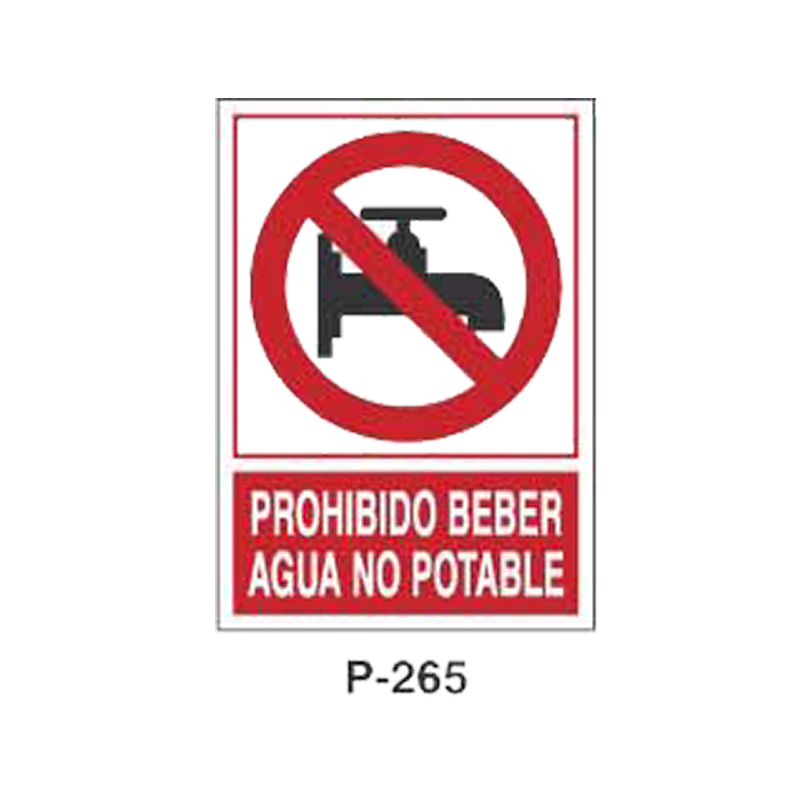 Placa de Prohibición y PCI Tipo 5 (Lámina - Clase A)//Prohibition and Fire Signboard Type 5 (Plastic Sheet - Class A)