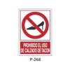 Placa de Prohibición y PCI Tipo 5 (Lámina - Clase A)//Prohibition and Fire Signboard Type 5 (Plastic Sheet - Class A)