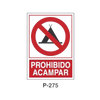 Placa de Prohibición y PCI Tipo 5 (Lámina - Clase A)//Prohibition and Fire Signboard Type 5 (Plastic Sheet - Class A)