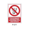 Placa de Prohibición y PCI Tipo 5 (Placa - Clase B)//Prohibition and Fire Signboard Type 5 (Plastic Sheet - Class B)