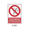 Placa de Prohibición y PCI Tipo 6 (Lámina)//Prohibition and Fire Signboard Type 6 (Plastic Sheet)