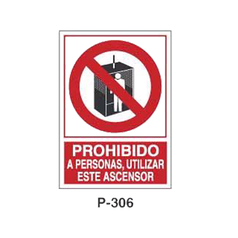 Placa de Prohibición y PCI Tipo 6 (Placa - Clase B)//Prohibition and Fire Signboard Type 6 (Plastic Sheet - Class B)