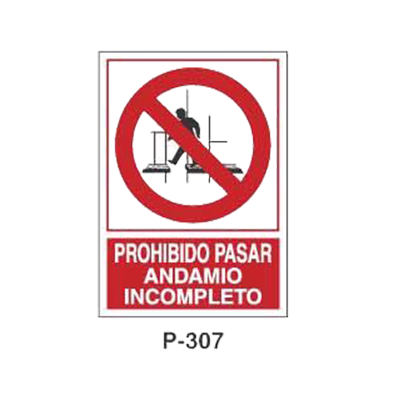 Placa de Prohibición y PCI Tipo 6 (Placa - Clase B)//Prohibition and Fire Signboard Type 6 (Plastic Sheet - Class B)