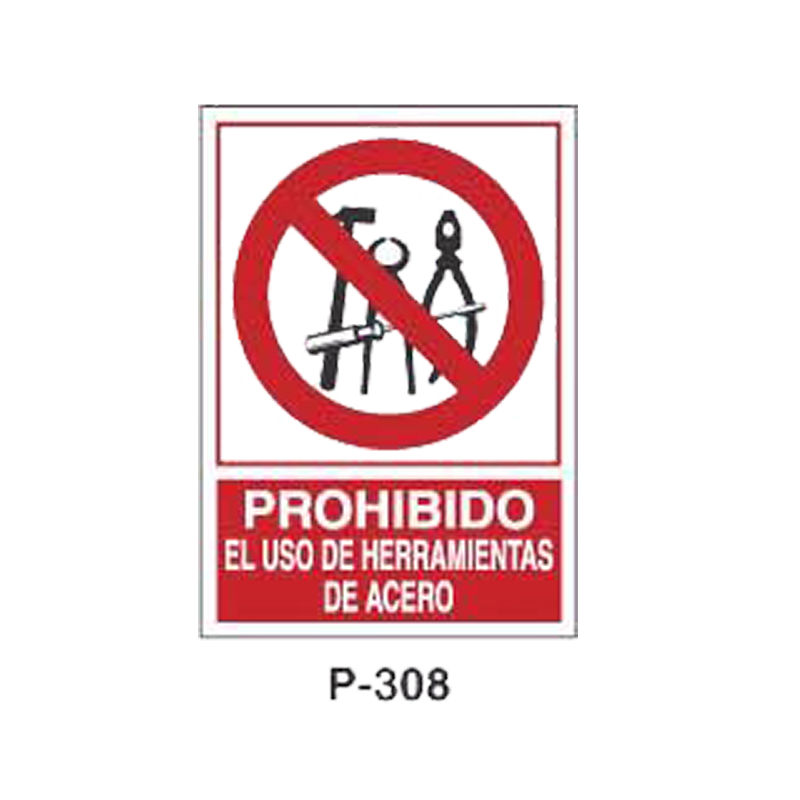 Placa de Prohibición y PCI Tipo 6 (Lámina)//Prohibition and Fire Signboard Type 6 (Plastic Sheet)