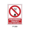 Placa de Prohibición y PCI Tipo 6 (Lámina)//Prohibition and Fire Signboard Type 6 (Plastic Sheet)