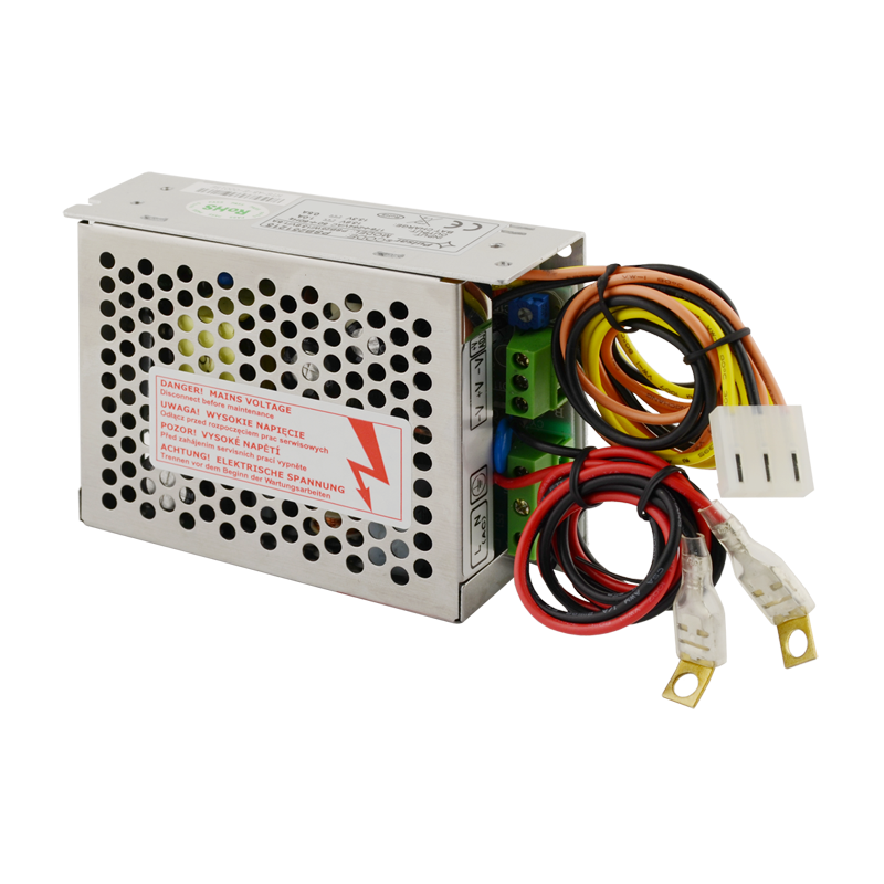 Fuente PULSAR® con Respaldo en Caja de Rejilla 13.8VDC/1.5Amp con Conectores Cableados//PULSAR® Buffered PSU in 13,8V / 1,5A Grid Box with Wired Connectors