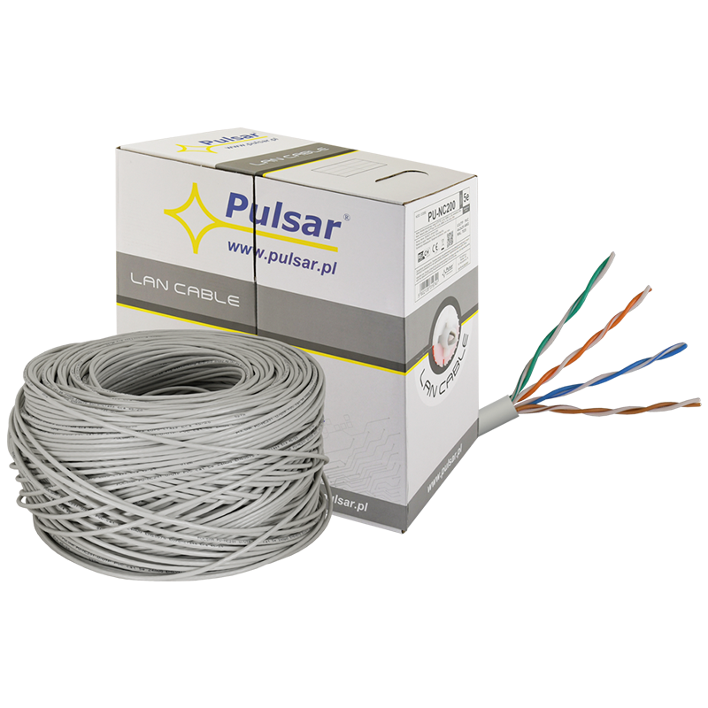 Cable U/UTP PULSAR® Cat5e Gris//U/UTP PULSAR® Cat5e Cable - Grey