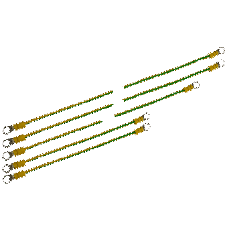 Conjunto de Cables de Tomas de Tierra para Rack de 19" Tipo RWD//Set of Grounding Wires to Rack 19” cabinets, RWD type