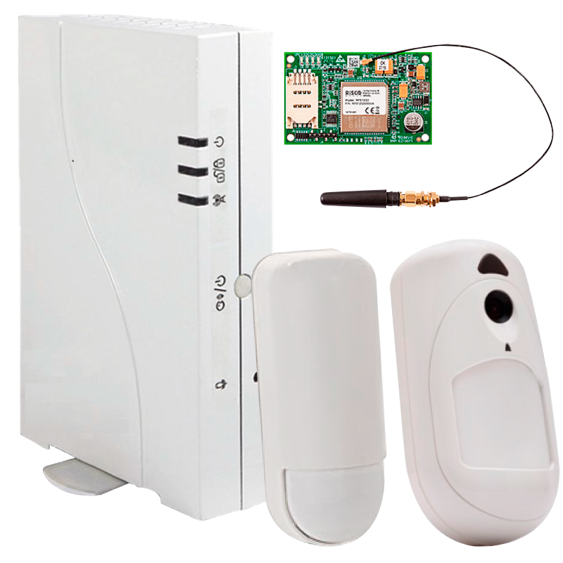 Kit Virtual RISCO™ WiComm™ con 1 PIR + 1 PIRCAM + GSM 3G + Teclado - G2//RISCO™ WiComm™ Kit Virtual with 1 PIR + 1 PIRCAM + GSM 3G + Keypad - G2