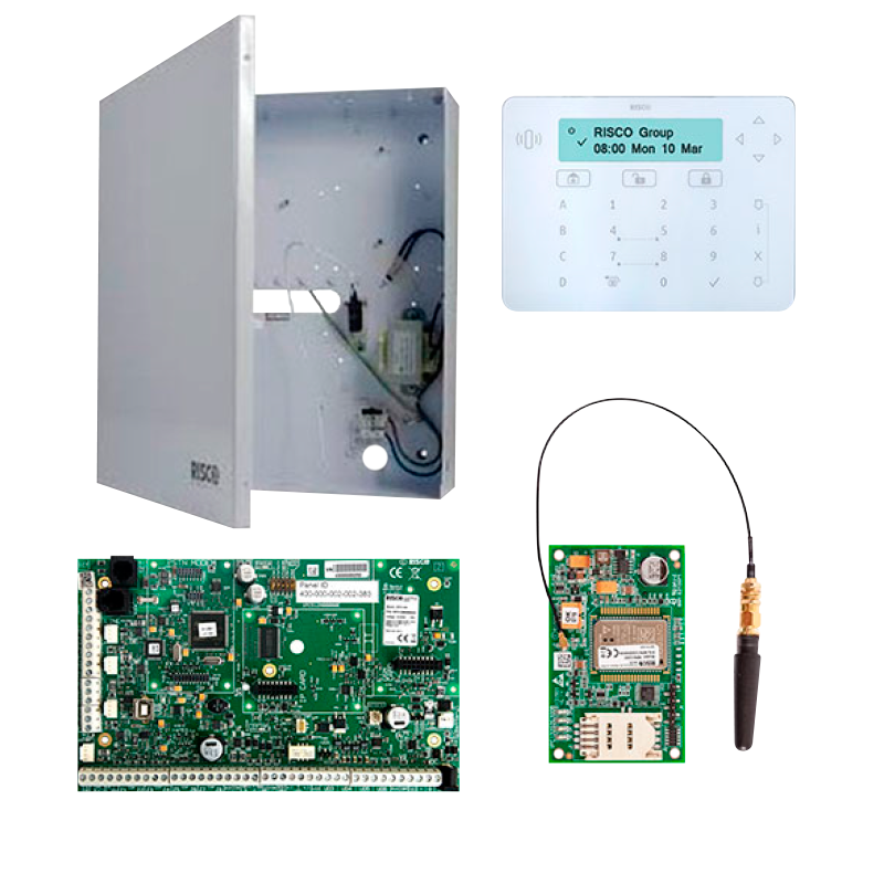 Kit RISCO™ ProSYS™ Plus con Teclado Táctil + GSM 2G - G3//RISCO™ ProSYS™ Plus Kit with Touchpad + GSM 2G - G3