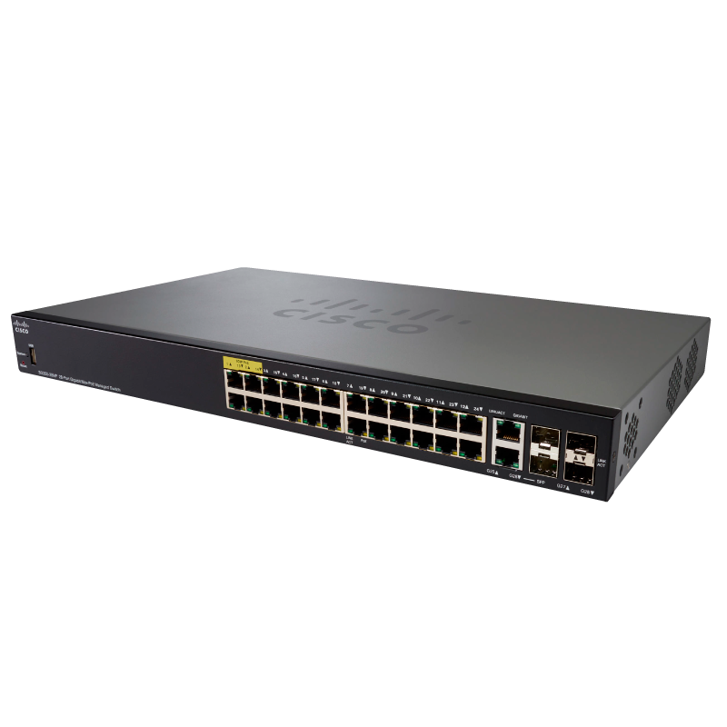 Switch Gigabit AVIGILON™ de 24 Puertos PoE (+2 RJ45/SFP+, +2 SFP+) - 382W - EU//AVIGILON™ 24 Port Gigabit PoE Switch, 382W - EU