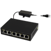 Switch PoE+ PULSAR® de 4 Puertos (+2 Uplink) para 4 Cámaras IP - 60W//PULSAR® 4-Port (+2 Uplink) PoE+ Switch for 4 IP Cameras - 60W