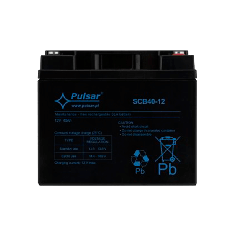 Batería PULSAR® Serie HPB 40 Ah (Duración 3-5 Años)//PULSAR® SCB Serie 40 Ah Battery (3-5 Years Lifespan)