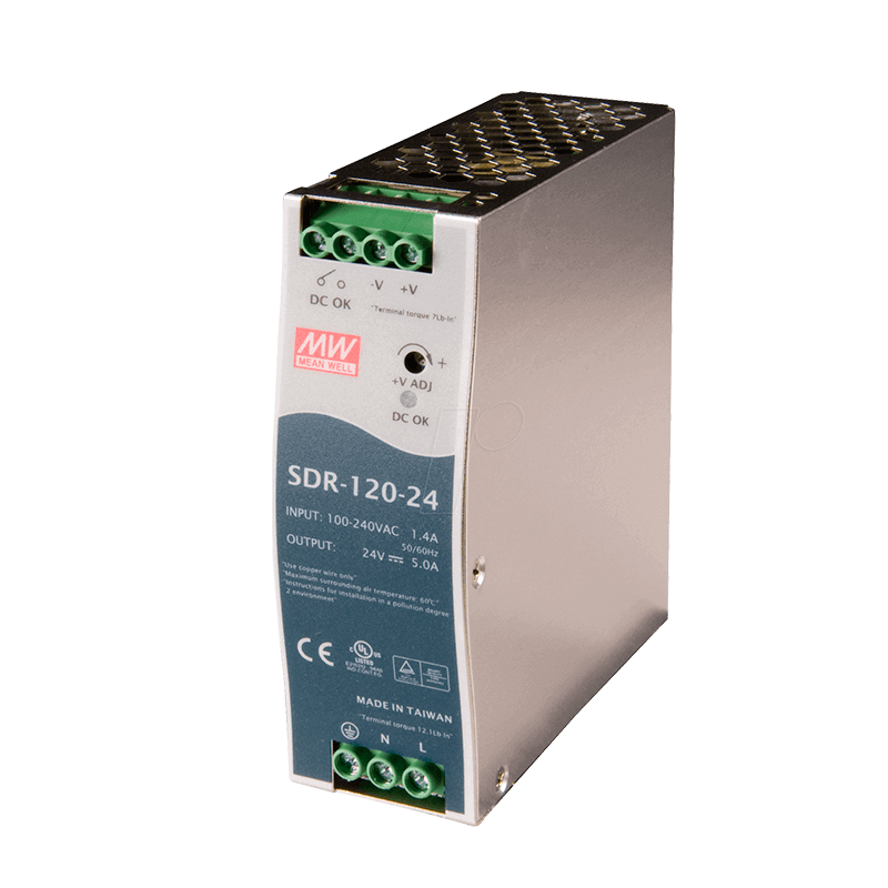Fuente MEANWELL® SDR-120//MEANWELL® SDR-120 Power Supply Unit