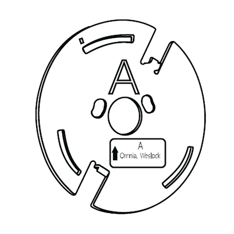 Placa de Anclaje Danalock™ (Pack de 10 Uds.) - Negra (A)//SALTO® Mounting Plate Danalock™ (Pack of 10 Units) - Black (A)